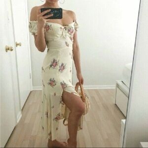 Floral Off-Shoulder Dress Reformation